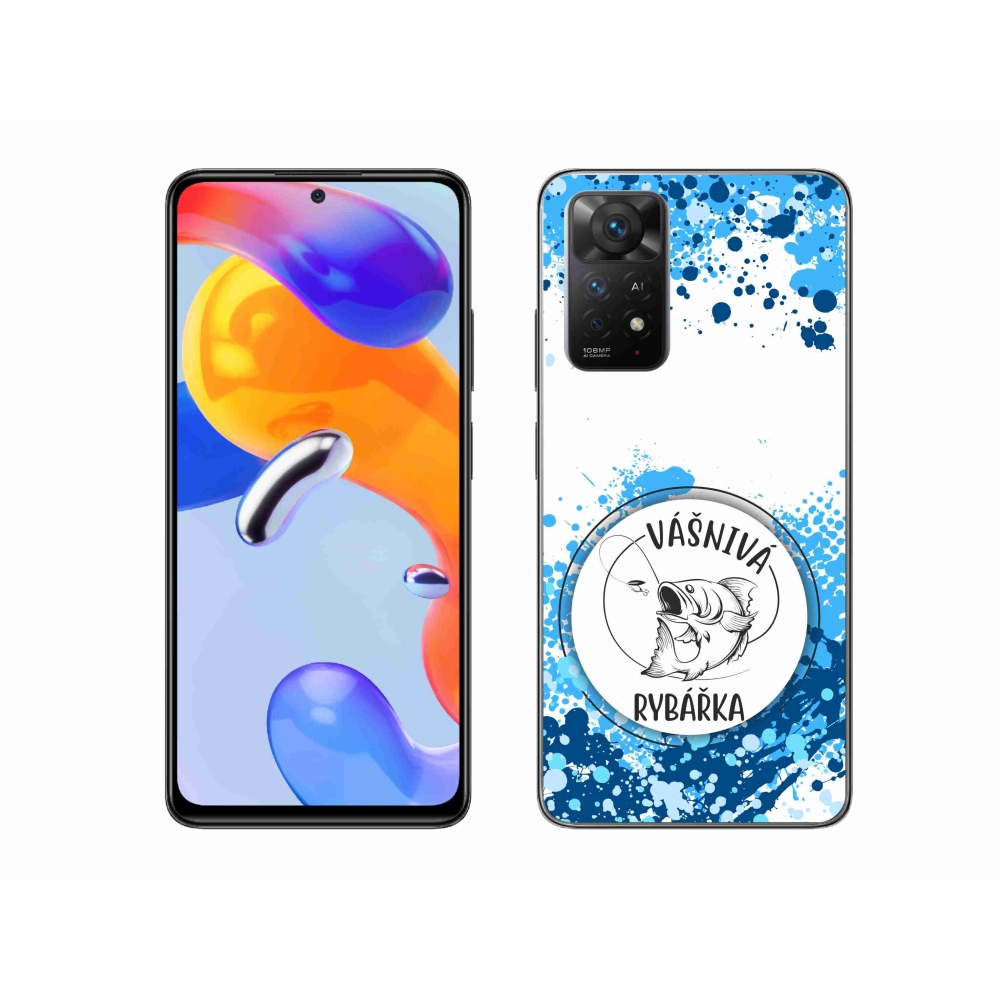 Gél borító mmCase a Xiaomi Redmi Note 11 Pro 4G/5G számára - szenvedélyes halász fehér háttérrel