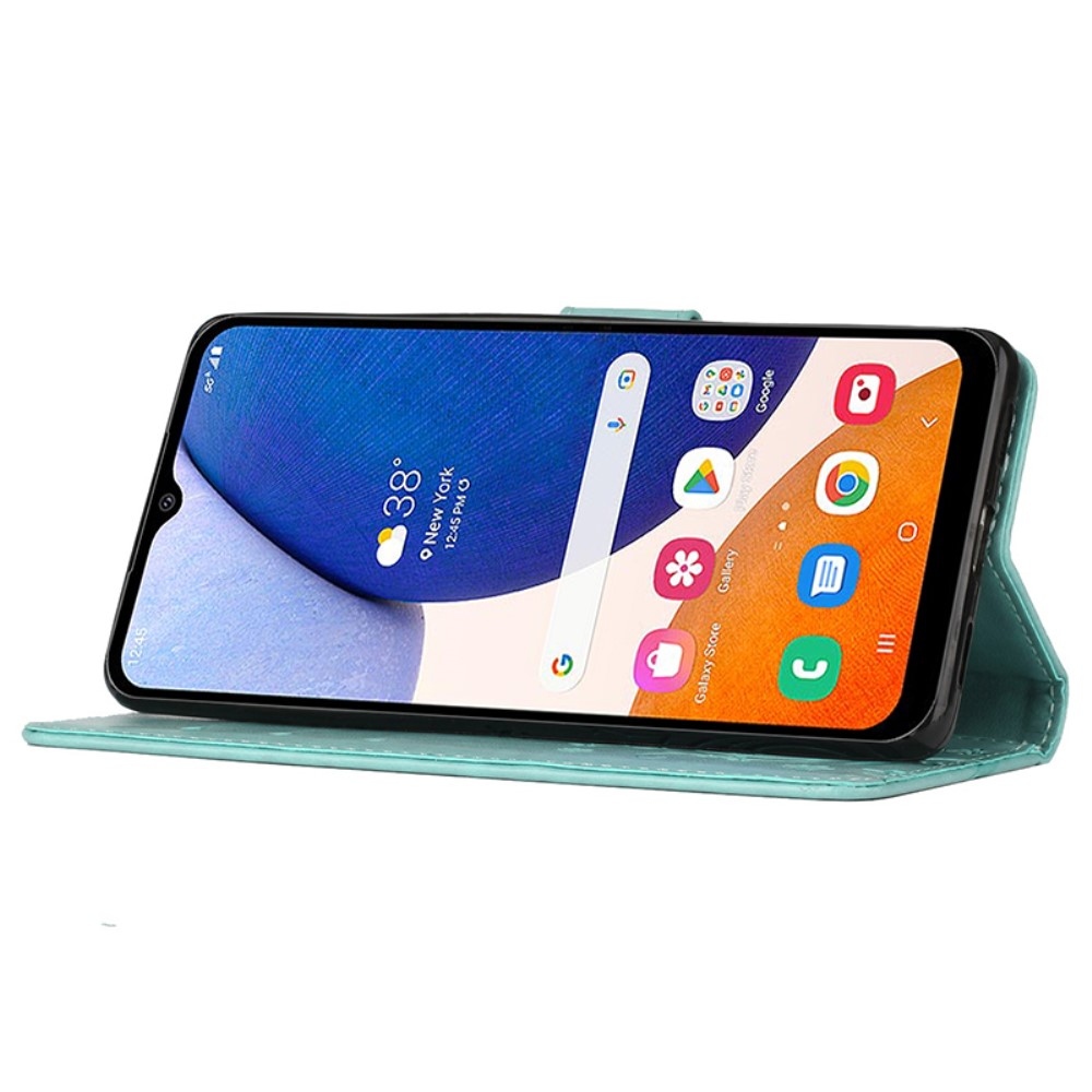 Virágok könyv tok Samsung Galaxy A05s készülékhez - teáskék
