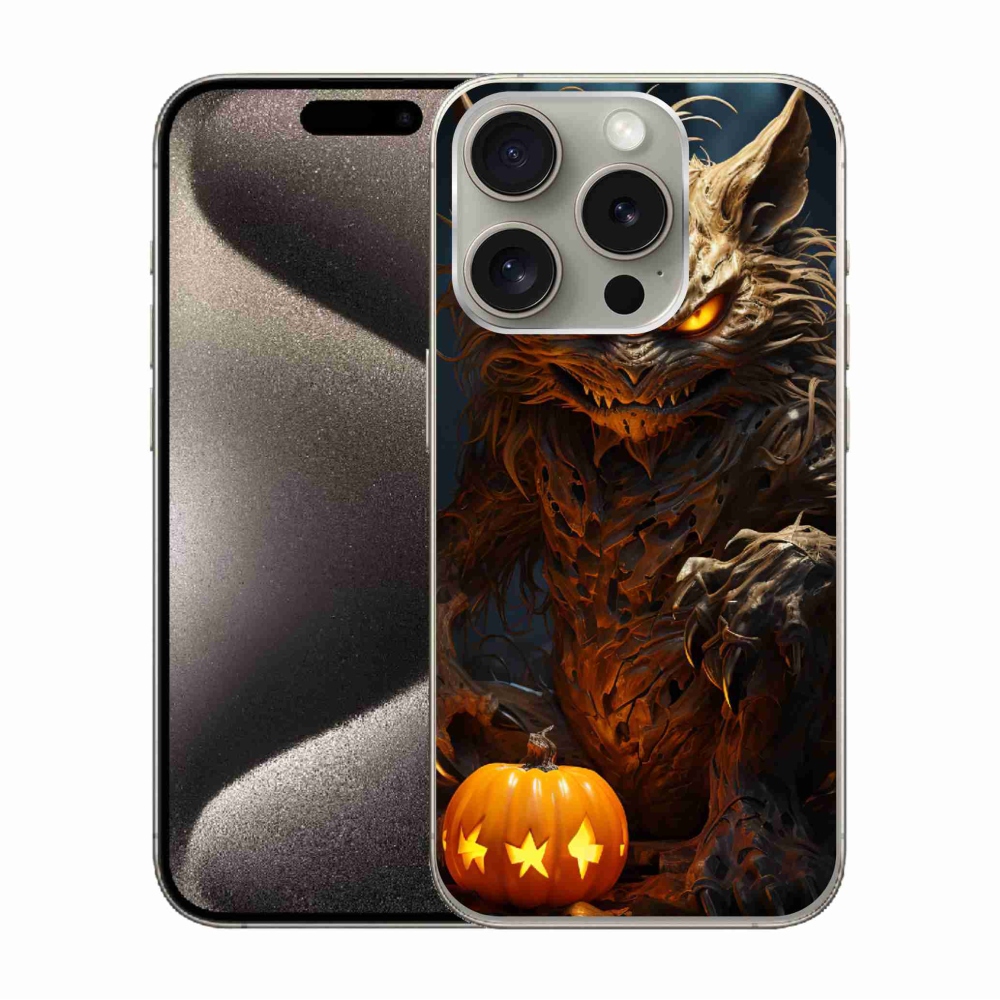 Gél borítás mmCase iPhone 15 Pro készülékhez - Halloween szörnyeteg