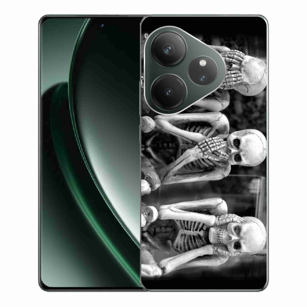 Zselés borítás mmCase a Realme GT 6 5G/GT 6T 5G - csontvázak számára