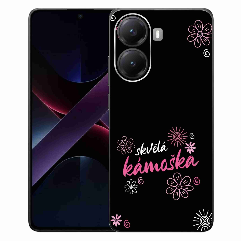 Gél borító mmCase a Xiaomi Poco X7 Pro 5G-n - nagyszerű haver fekete háttérrel