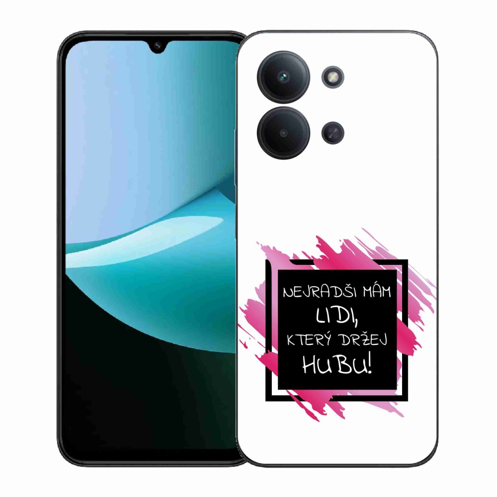 Gél borító mmCase a Xiaomi Redmi 15C 4G (171mm)/Poco C85 4G (171mm) - vicces szöveg 7 fekete-fehér háttérrel