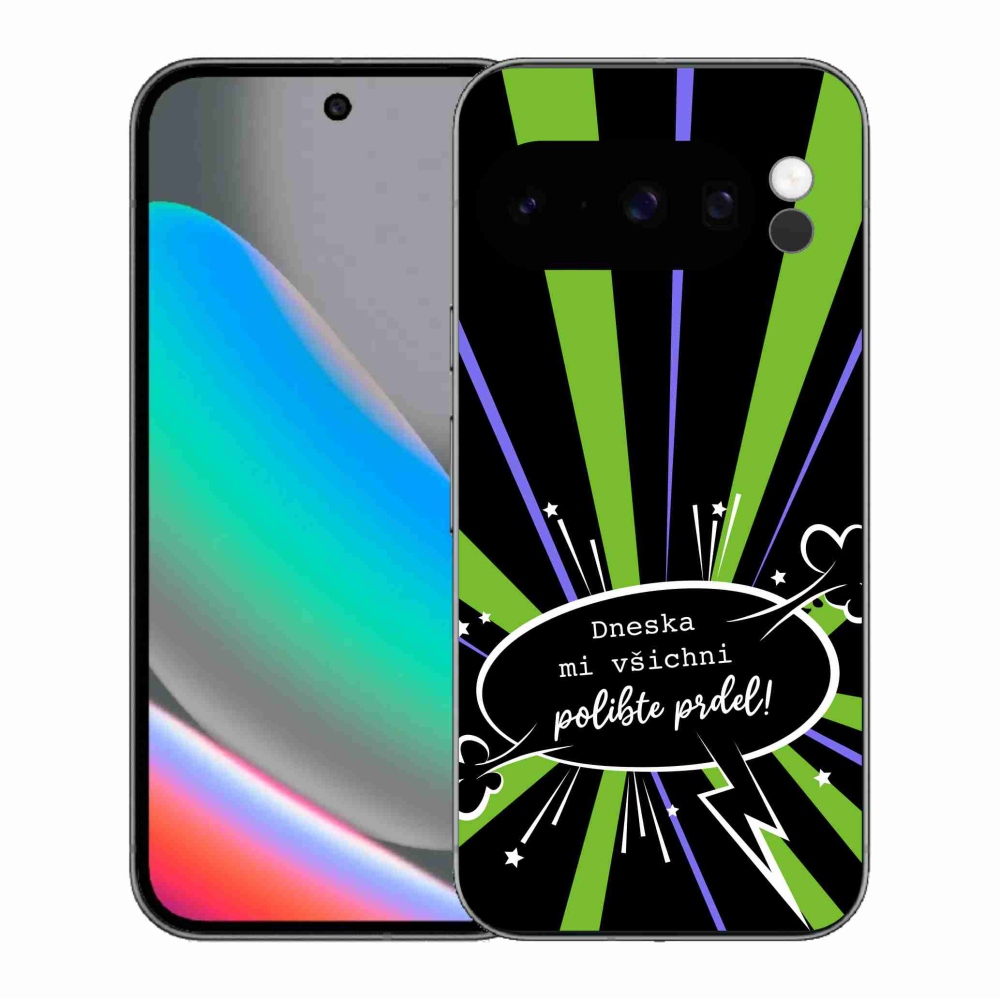 Gél borító mmCase a Google Pixel 10 Pro számára - vicces szöveg 15 fekete háttér