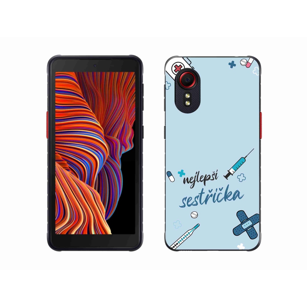 Gél borító mmCase Samsung Galaxy Xcover 5 - legjobb kishúg kék háttérrel