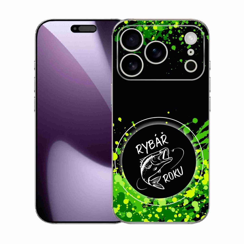 Gél borítás mmCase iPhone 17 Pro készülékhez - Az év halászának fekete háttere