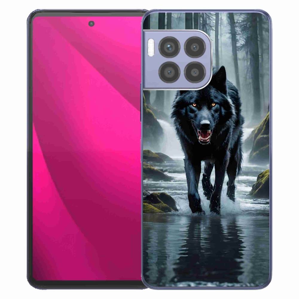 Zselés borítás mmCase a T-Mobile T Phone 2 Pro készülékhez - fekete farkas