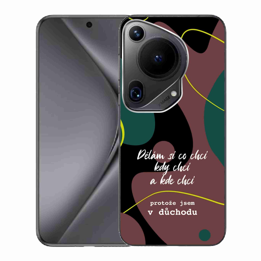 Gél borító mmCase a Huawei Pura 70 Ultra készülékhez - vicces szöveg 10 fekete háttér