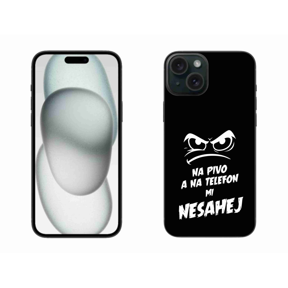 Gél borítás mmCase iPhone 15 Plus készülékhez - sör motívum 2 fekete háttér