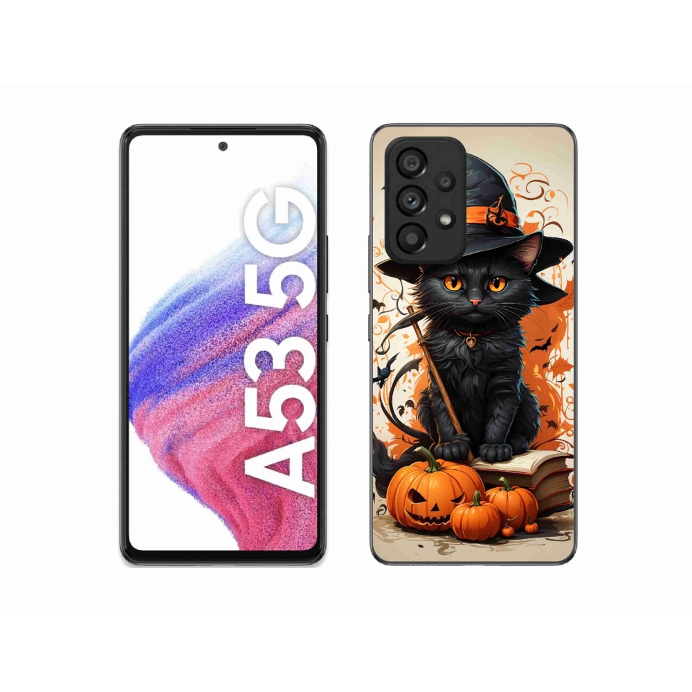 Zselés borítás mmCase Samsung Galaxy A53 5G - macska varázsló számára