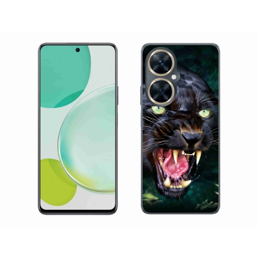 Gél borítás mmCase a Huawei Nova 11i készülékhez - dühös fekete párduc