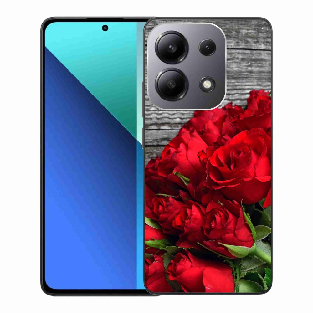 Gél borítás mmCase a Xiaomi Redmi Note 13-hoz - piros rózsa