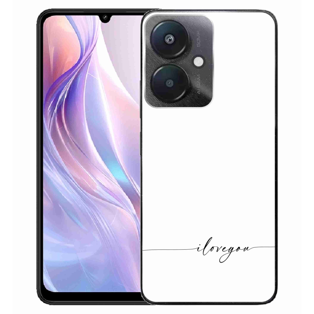 Gél borító mmCase a Xiaomi Redmi 13C 5G-hez - Szeretlek fehér háttérrel