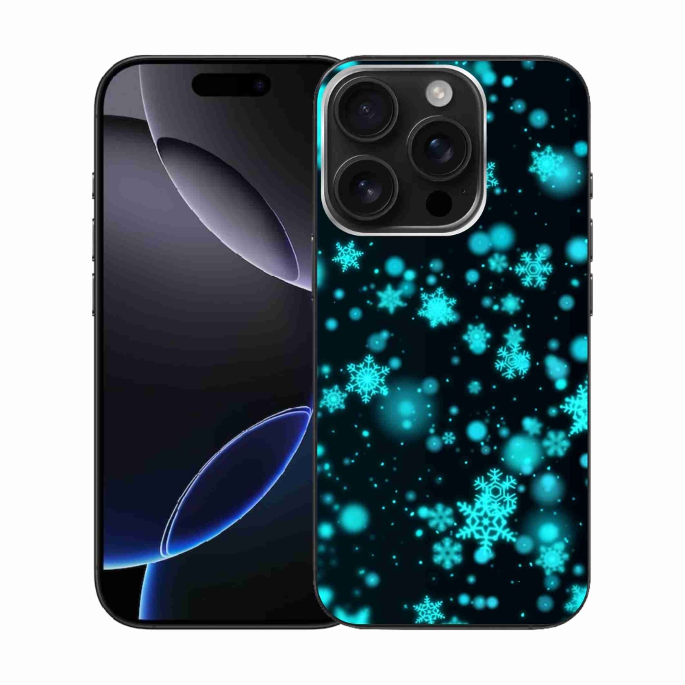 Gél borítás mmCase iPhone 16 Pro készülékhez - Hópelyhek 1