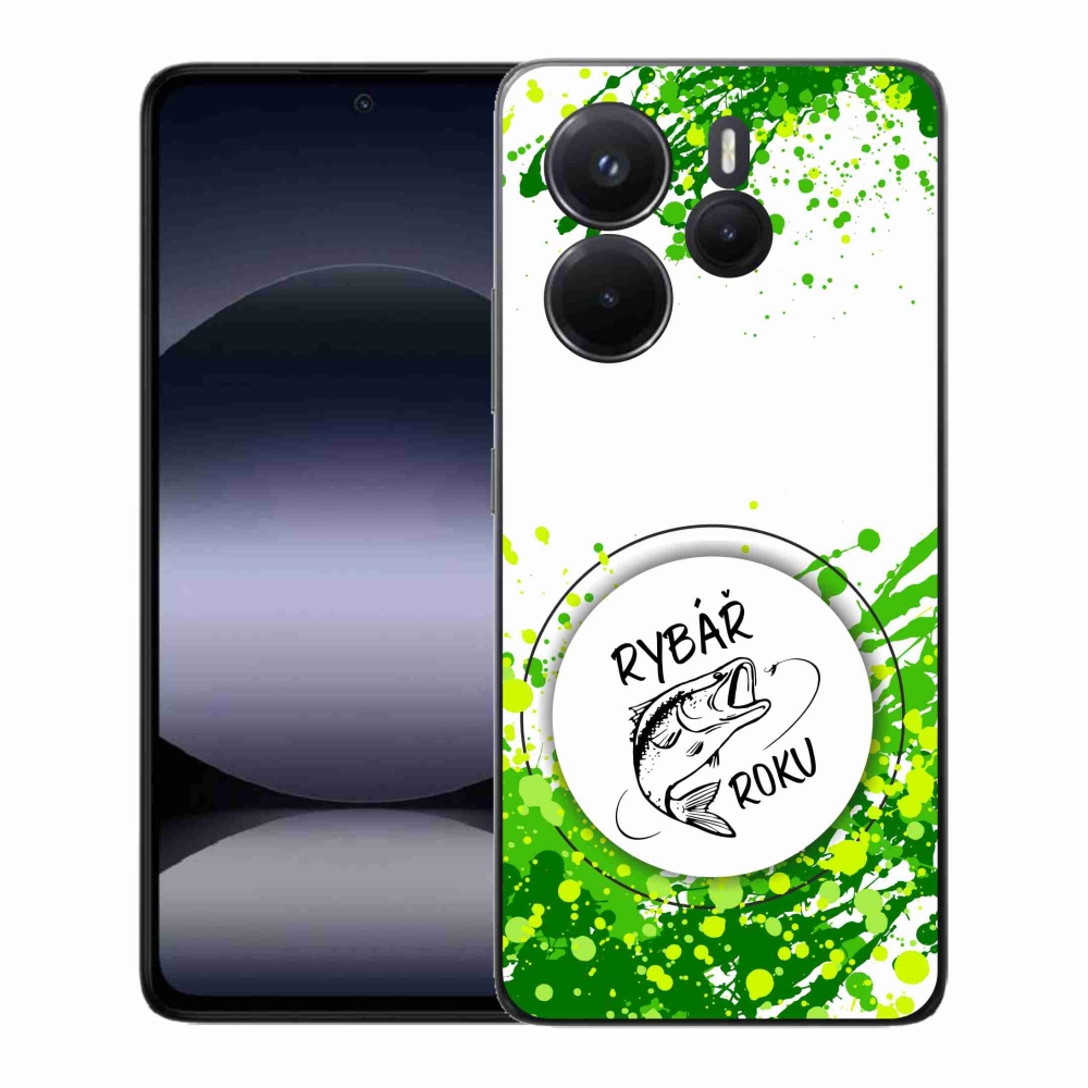 Gél borító mmCase a Xiaomi Redmi Note 14-hez - az év halászának fehér háttere