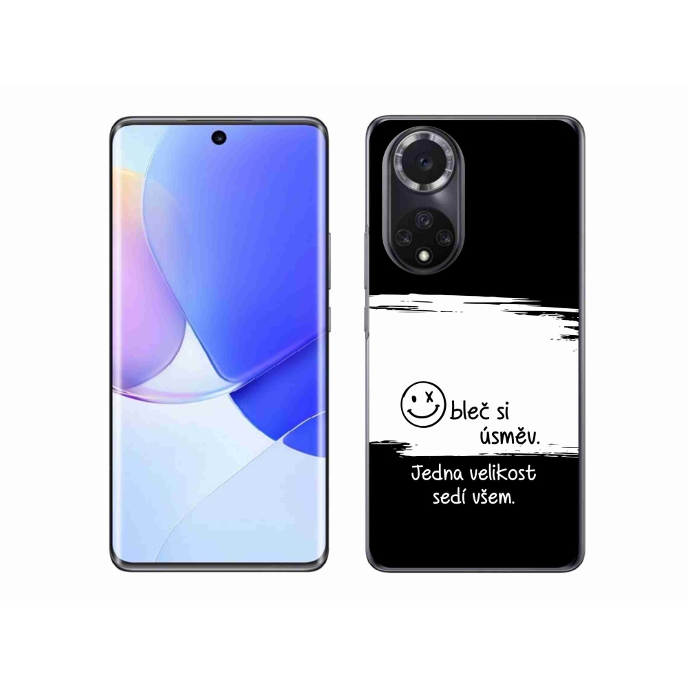 Gél borító mmCase a Honor 50 számára - vicces szöveg 8 fekete-fehér háttérrel