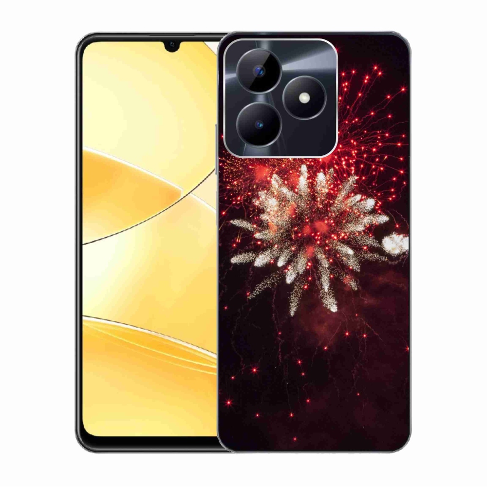 Zselés borítás mmCase a Realme C51/C53 készülékhez - tűzijátékok