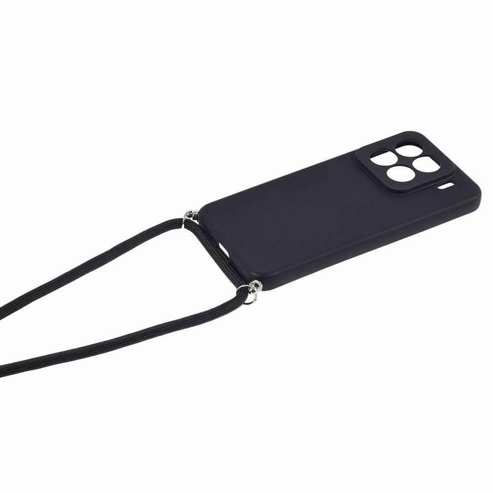 Bélelt zselés tok zsinórral Xiaomi 15 Pro-hoz - fekete