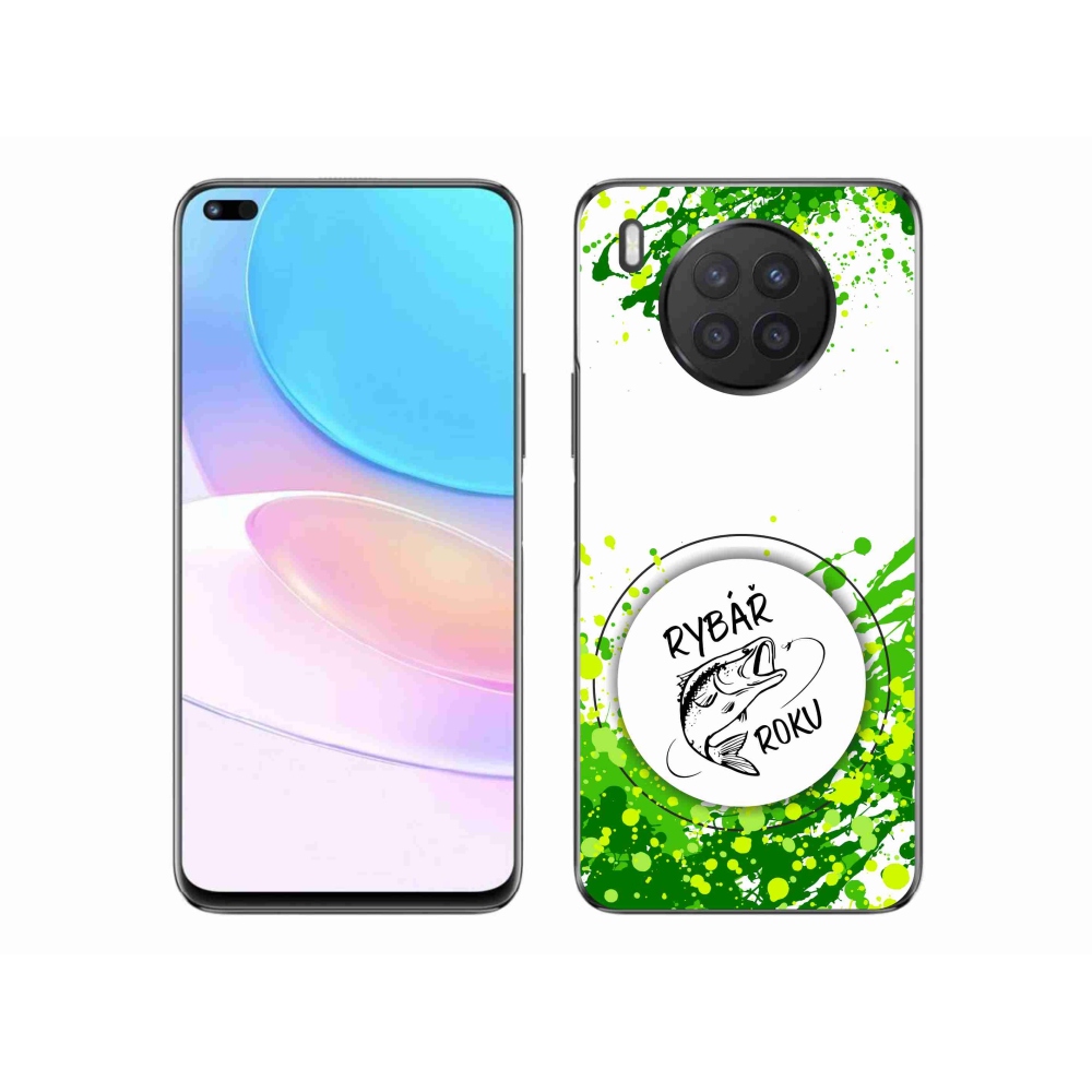 Zselés borító mmCase a Honor 50 Lite készülékhez - az év horgásza fehér háttérrel