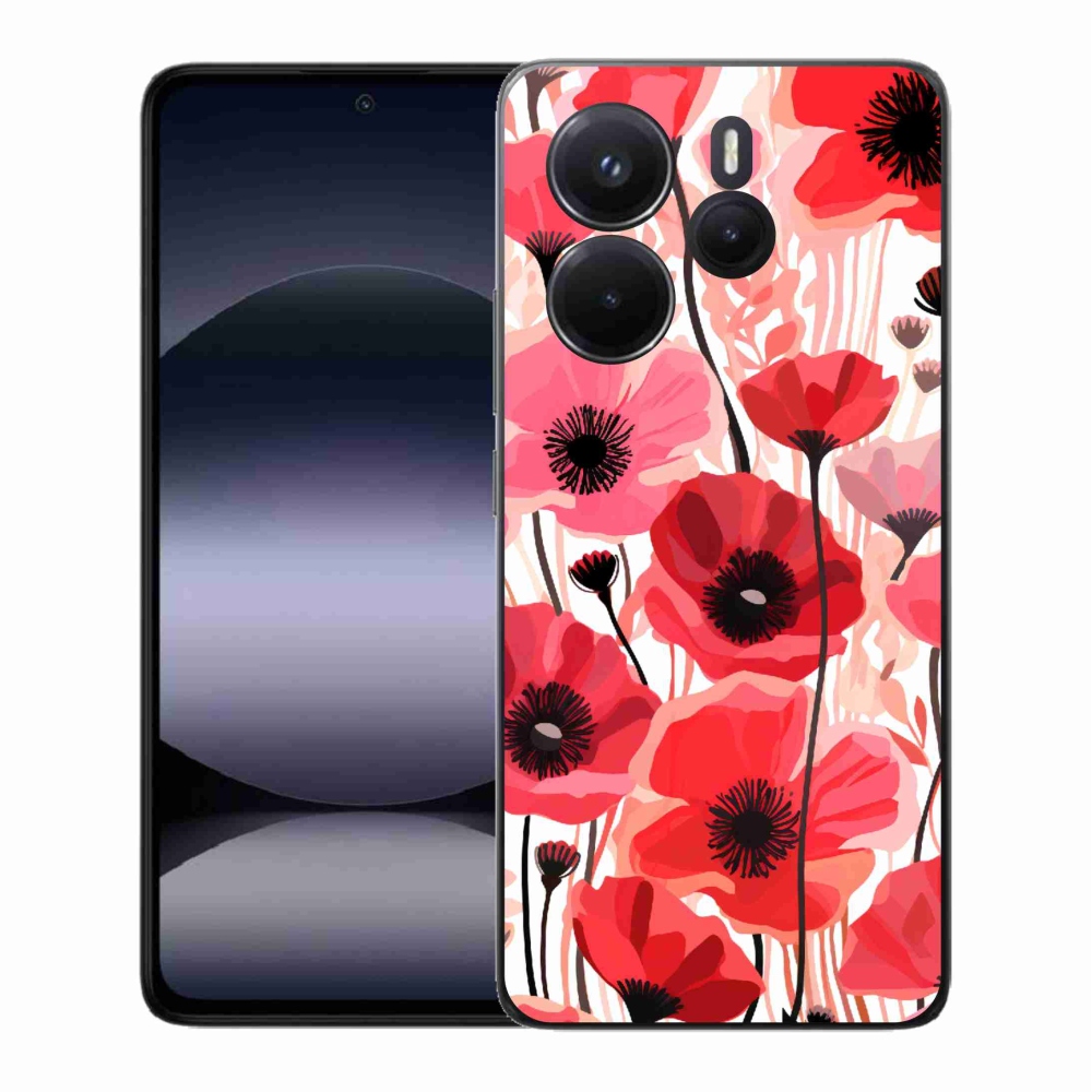 Gél borítás mmCase a Xiaomi Redmi Note 14-hez - mákos 1