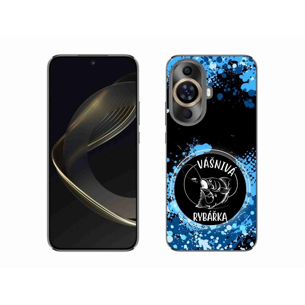 Gél borító mmCase a Huawei Nova 11-hez - szenvedélyes halásznő fekete háttérrel