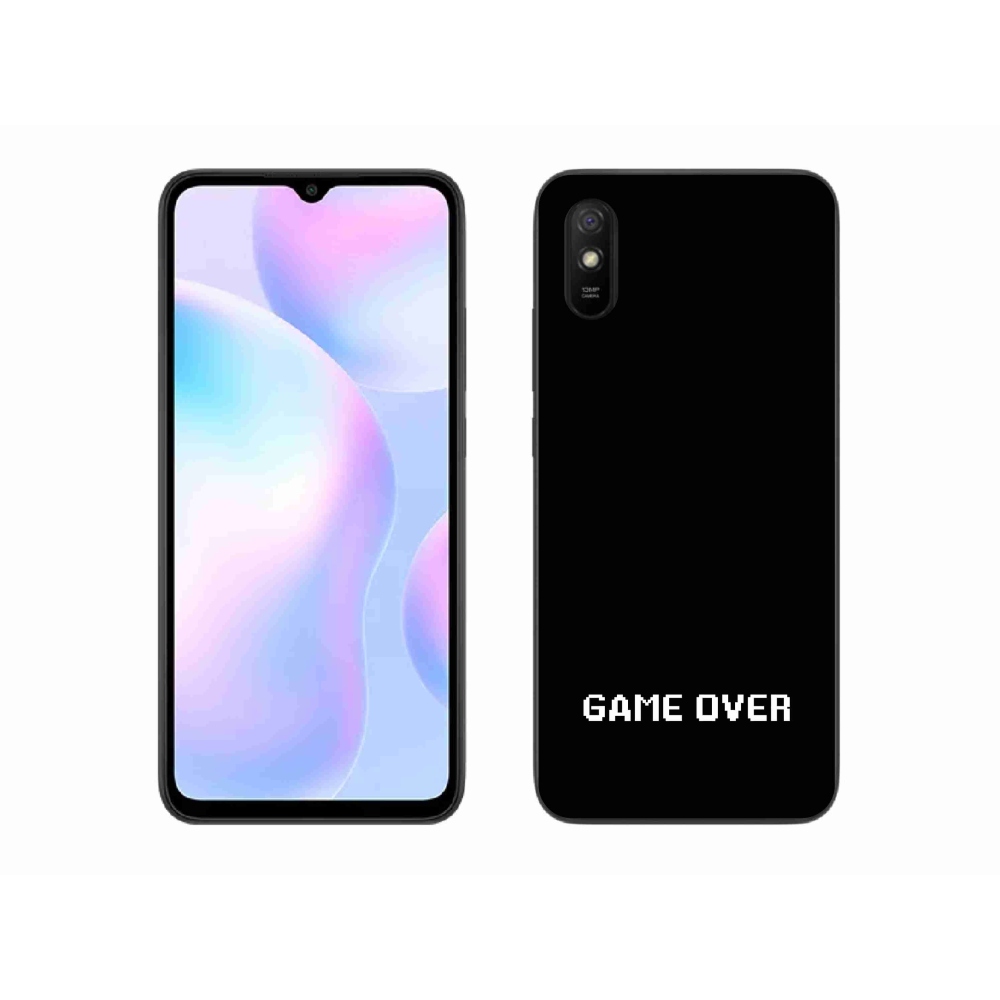 Gél borító mmCase a Xiaomi Redmi 9AT számára - játék fekete háttérrel