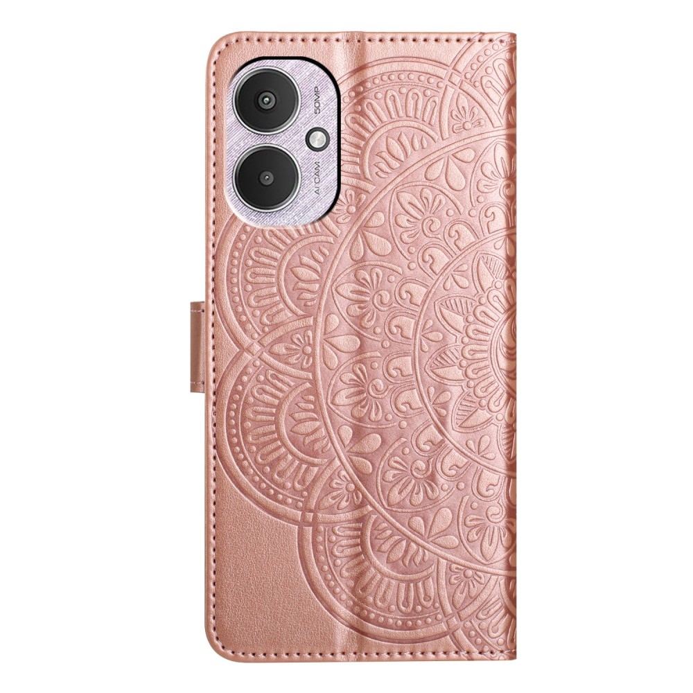 Mandala könyv tok Xiaomi Redmi 13C 5G - rózsa arany