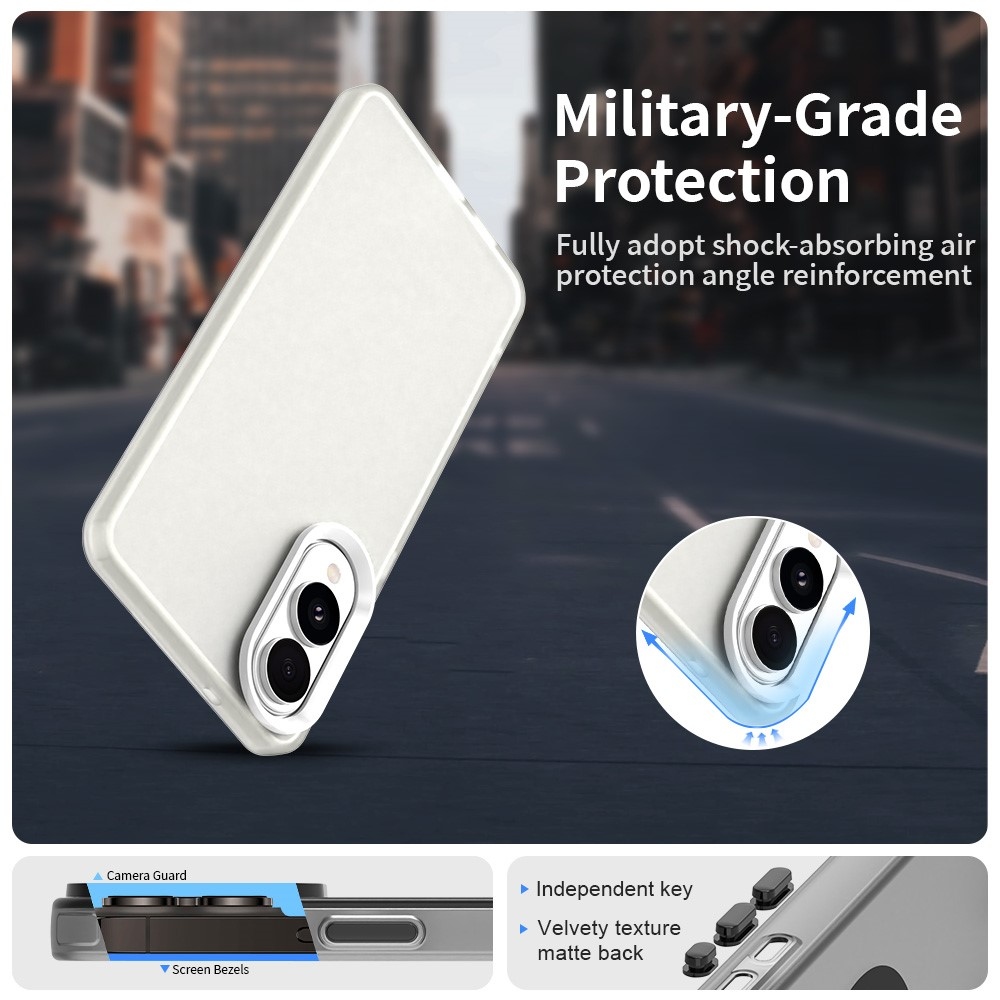 Candys matt zselés tok Samsung Galaxy S25 Edge készülékhez - fehér