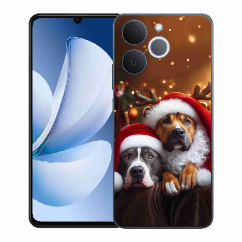 Gél borító mmCase a Realme Note 70T-hez - Karácsonyi kutyák