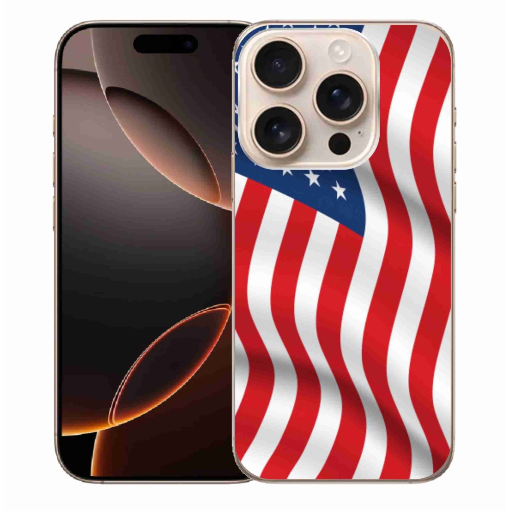 Gél védőhuzat mmCase iPhone 16 Pro Max készülékhez - amerikai zászló