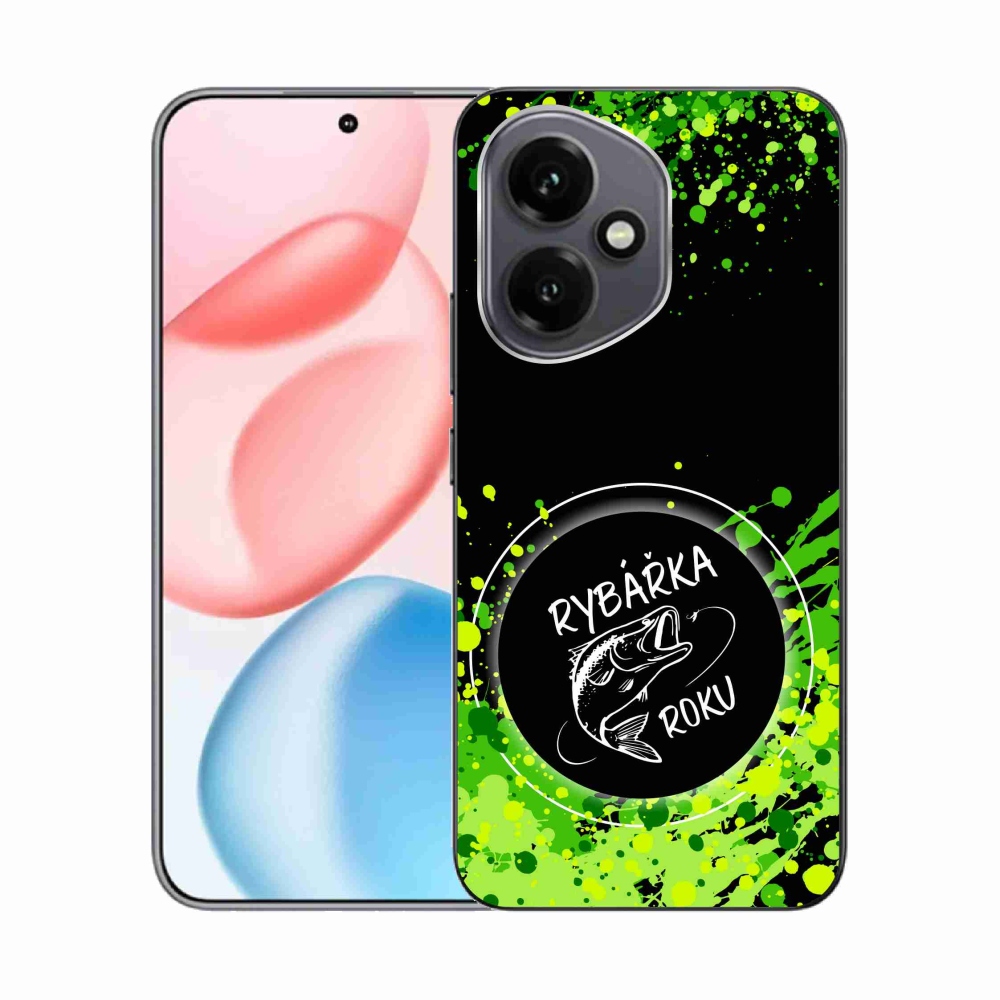 Zselés borító mmCase a Honor 400-hoz - Az év horgásza fekete háttérrel