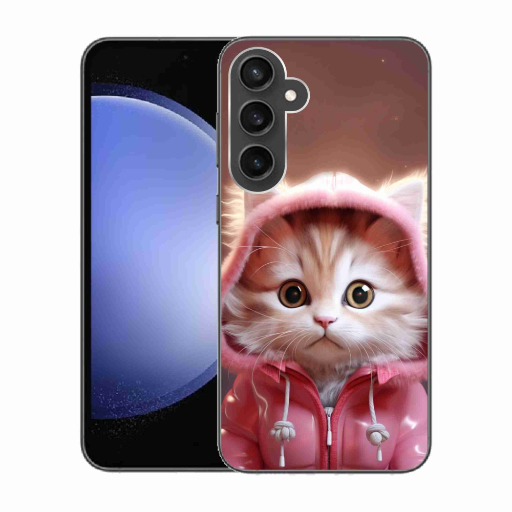 Gél borítás mmCase Samsung Galaxy S23 FE - aranyos cica 3