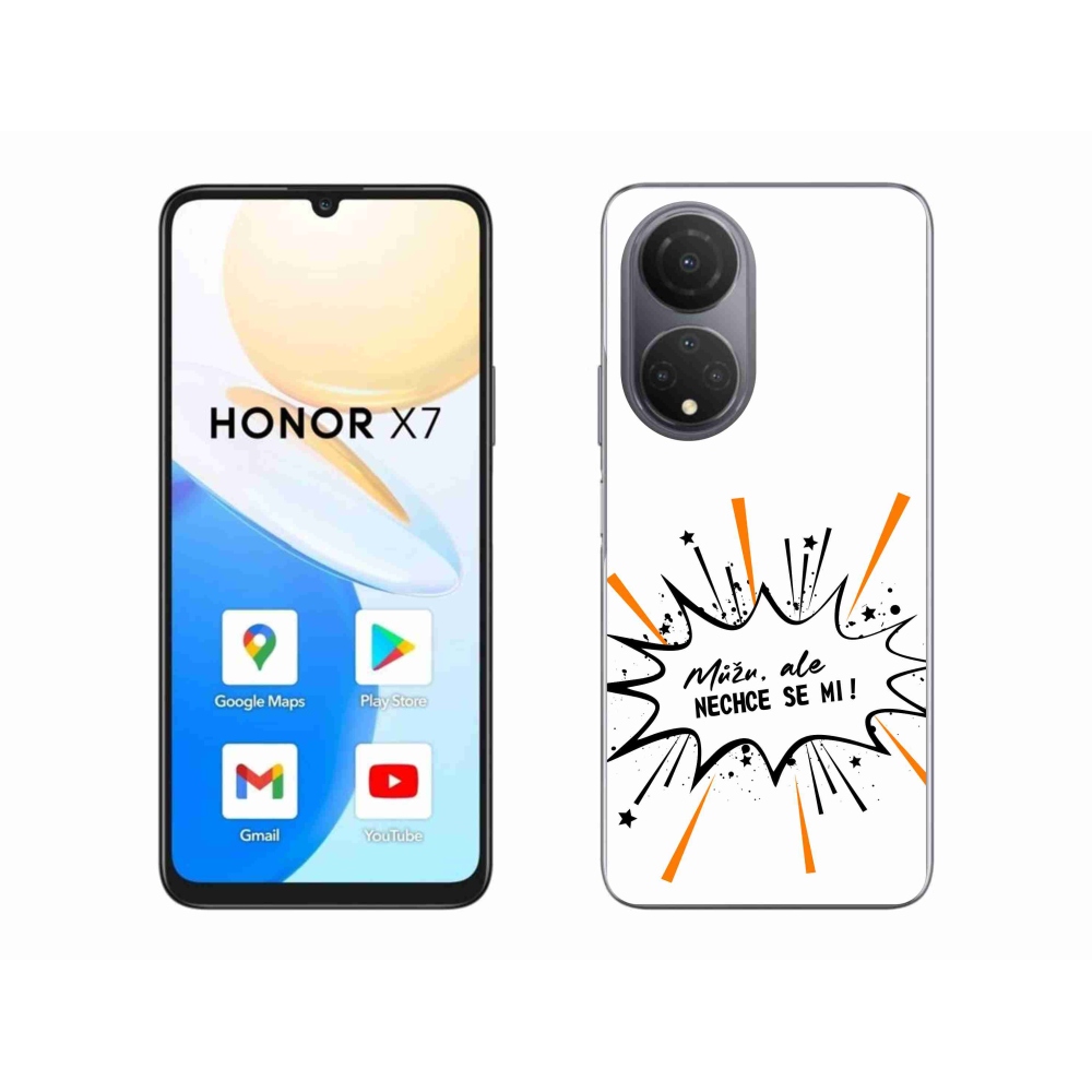 Gél borító mmCase a Honor X7 készülékhez - vicces szöveg 11 fehér háttér