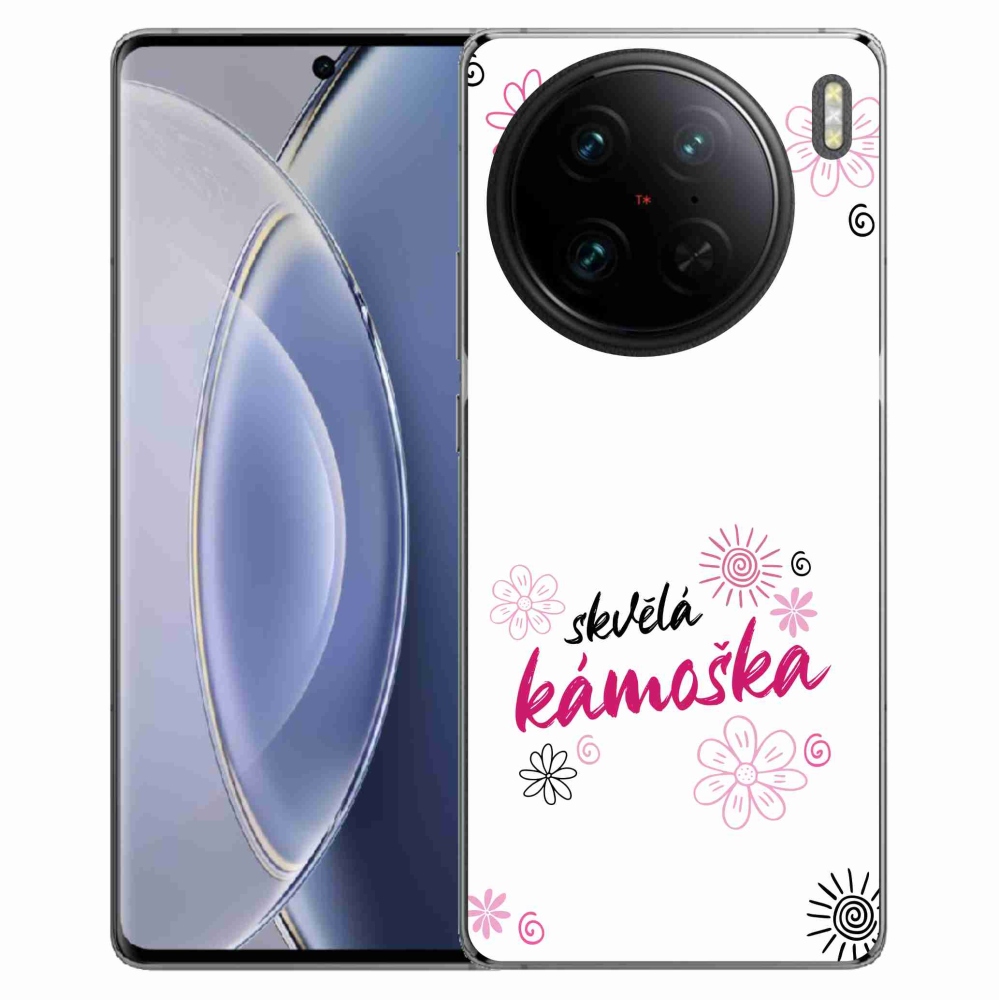 Gél borítás mmCase a Vivo X90 Pro - nagyszerű haver fehér háttérrel