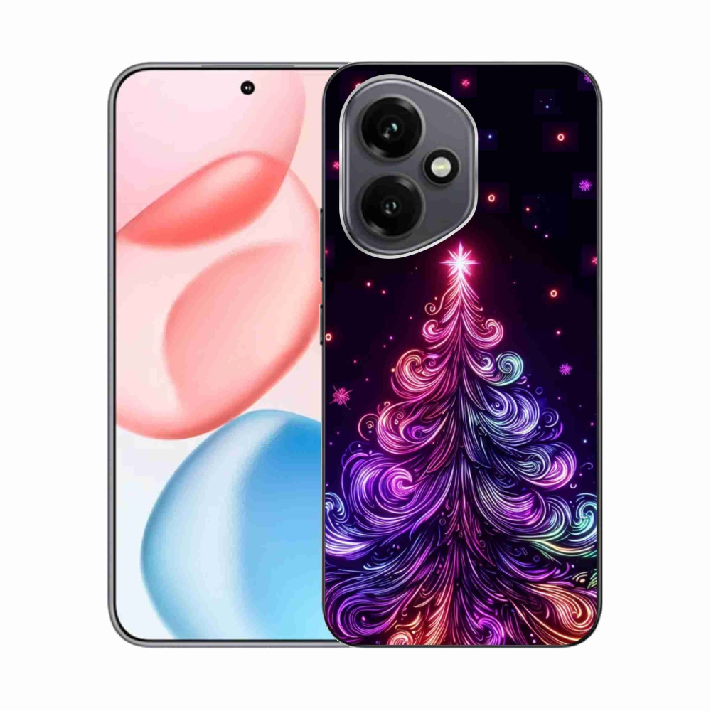 Zselés borítás mmCase a Honor 400-hoz - neon karácsonyfa 1