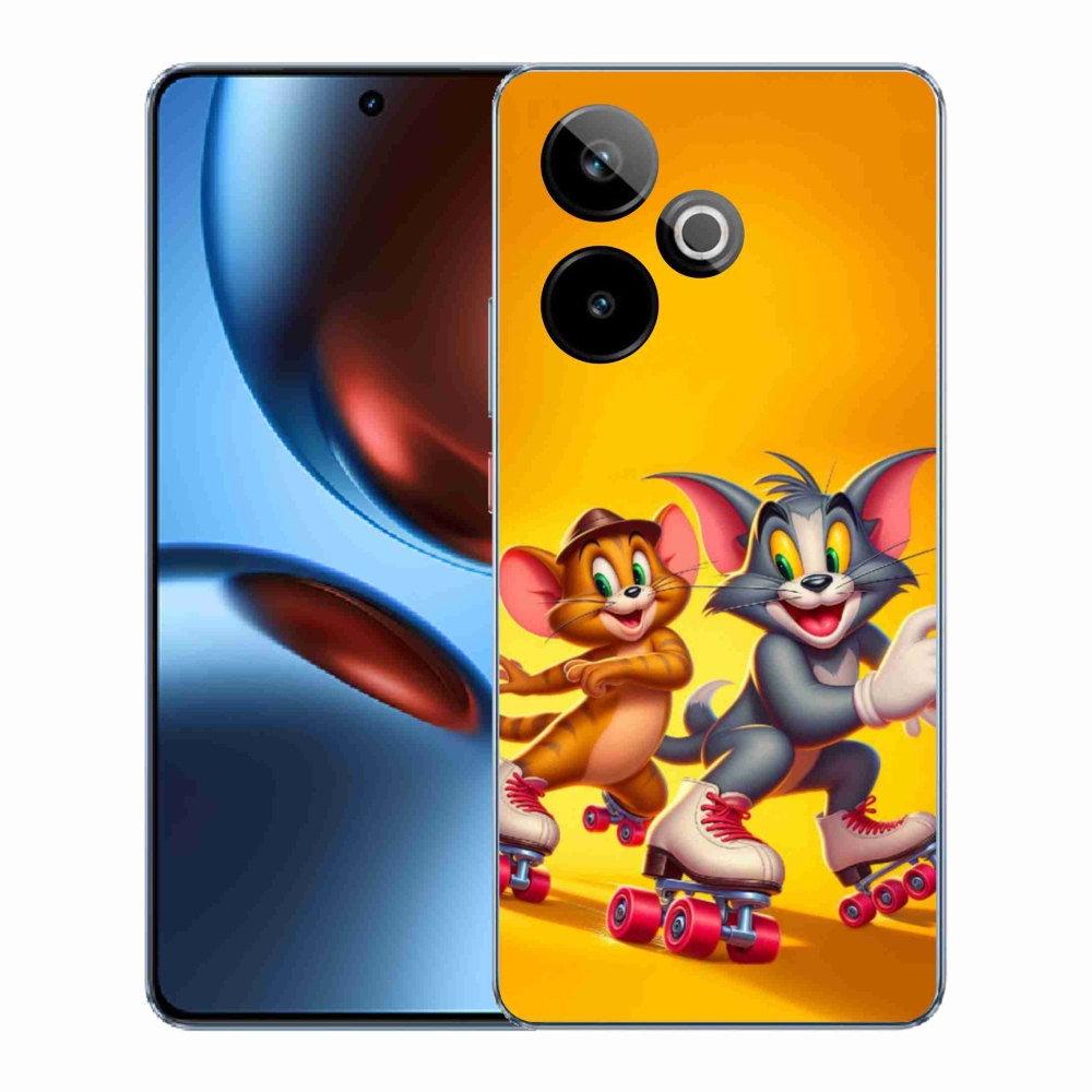Rugalmas zselés tok mmCase képpel a Realme GT 7 5G/GT 7T 5G számára - tom a jerry