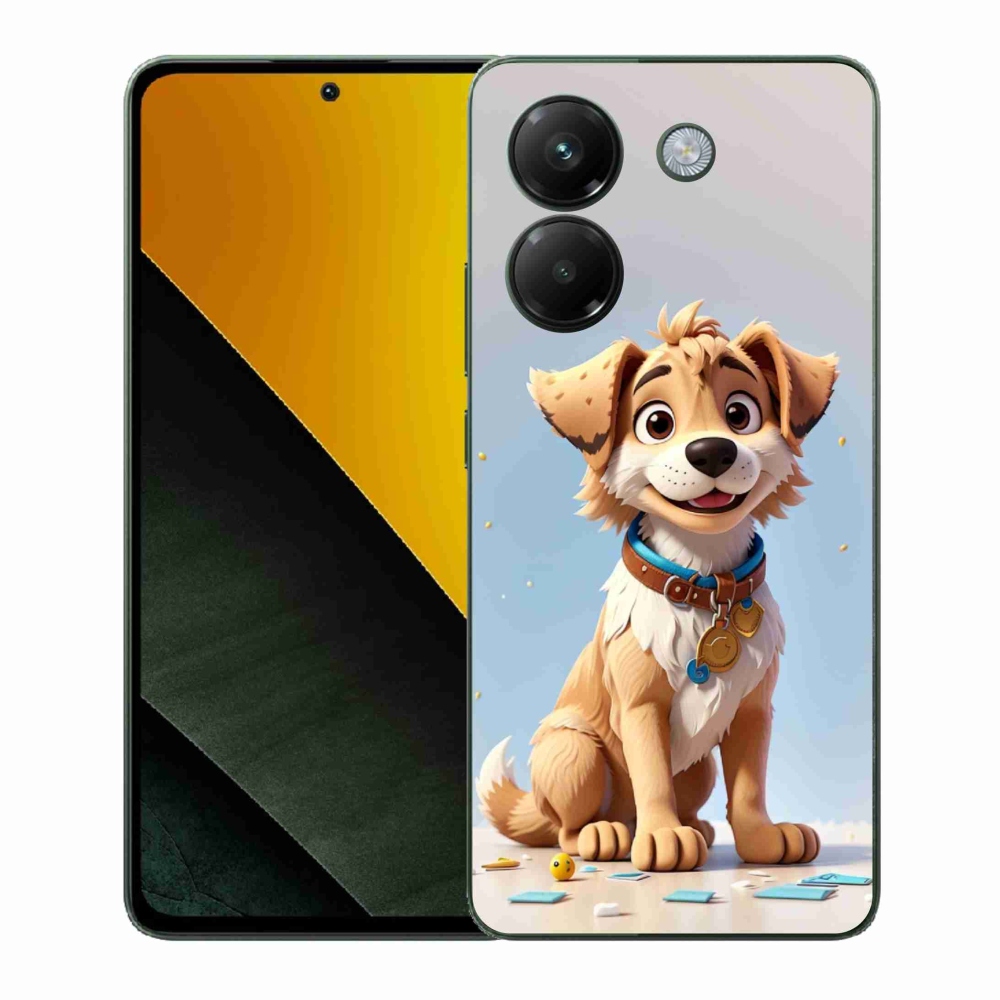 Gél borítás mmCase a Xiaomi Poco M7 Pro 5G számára - rajzfilm kölyökkutya
