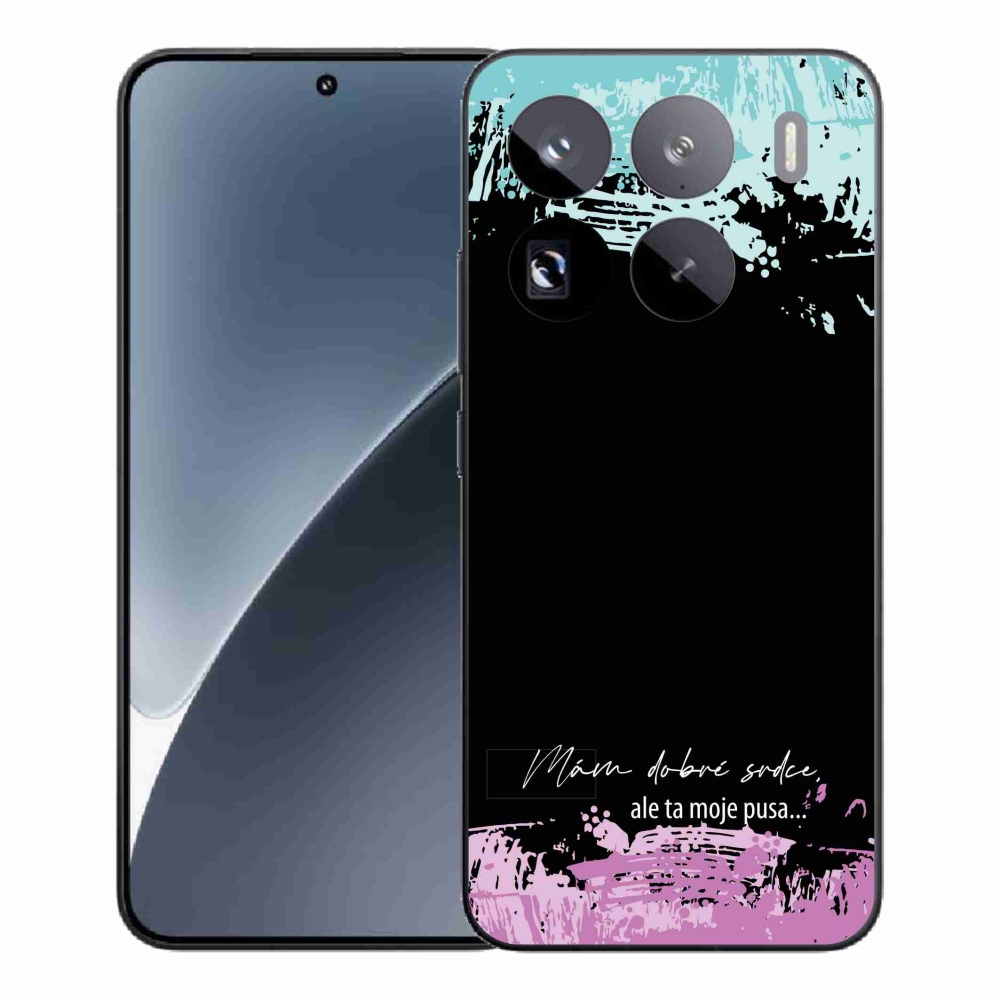 Gél borító mmCase a Xiaomi 15 Pro-hoz - vicces szöveg 3 fekete háttérrel