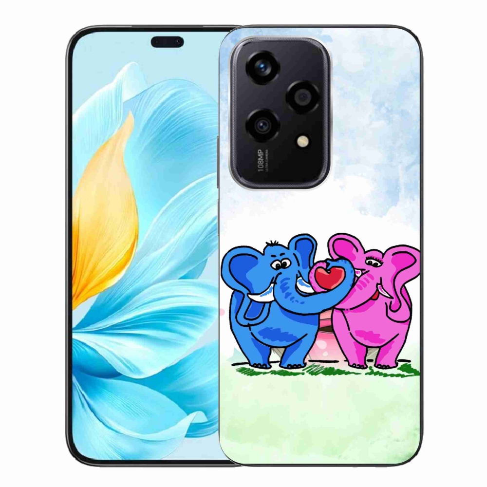 Gél borító mmCase a Honor 200 Lite 5G számára - szerelmes elefántok
