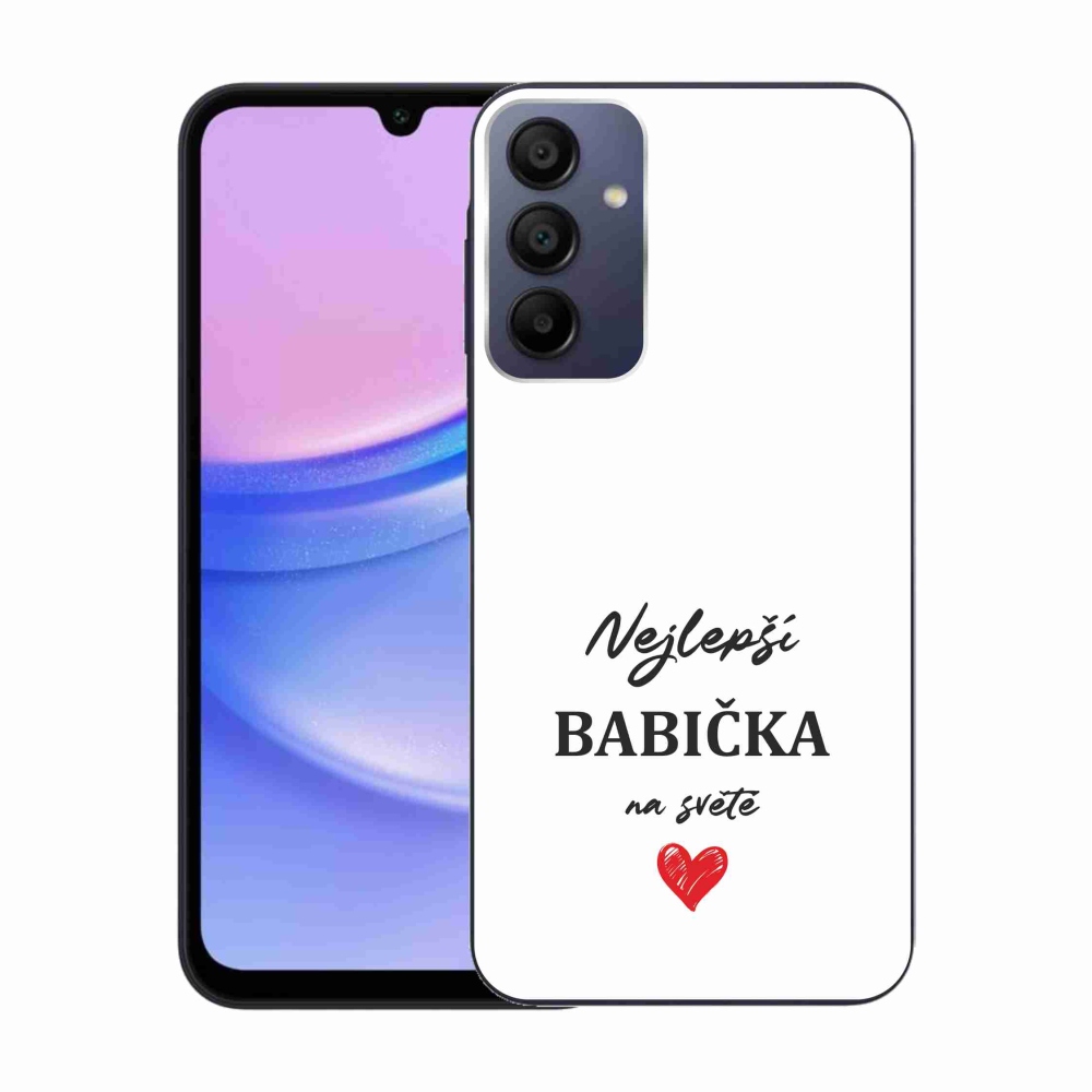 Gél borító mmCase Samsung Galaxy A15 4G/5G - legjobb nagymama 1 fehér háttér