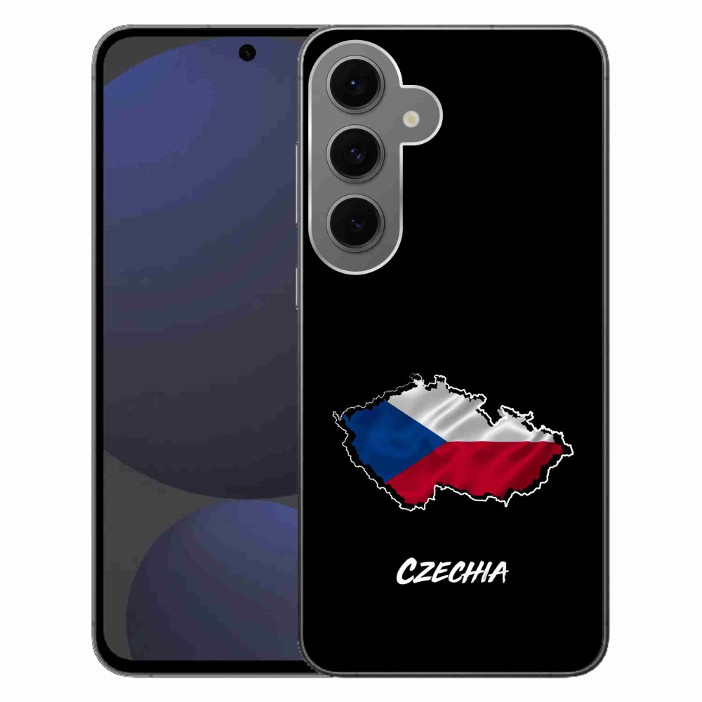 Gél védőhuzat mmCase Samsung Galaxy S24 FE - Csehország fekete háttér