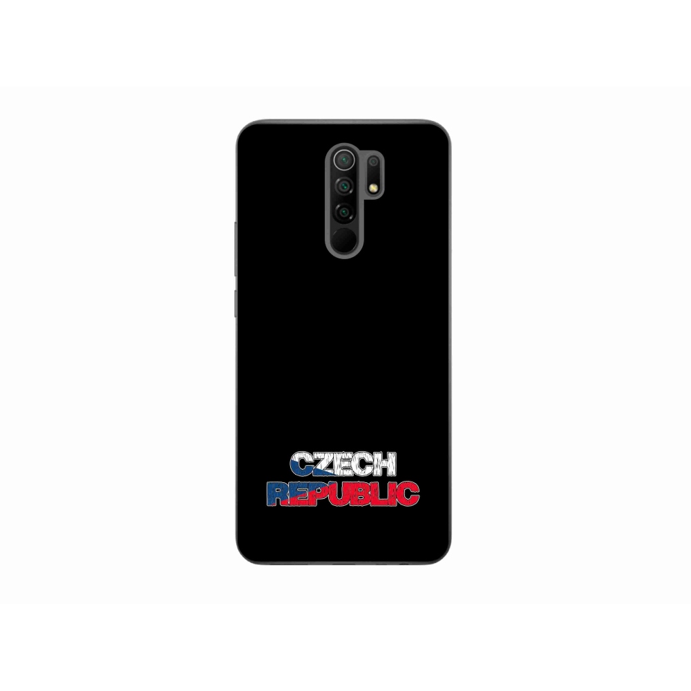 Gél borítás mmCase a Xiaomi Redmi 9 - Csehország fekete háttérrel