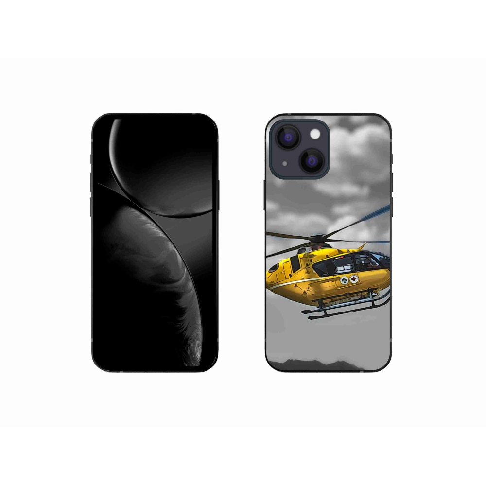 Zselés borítás mmCase iPhone 13 mini 5.4 - sárga helikopterhez