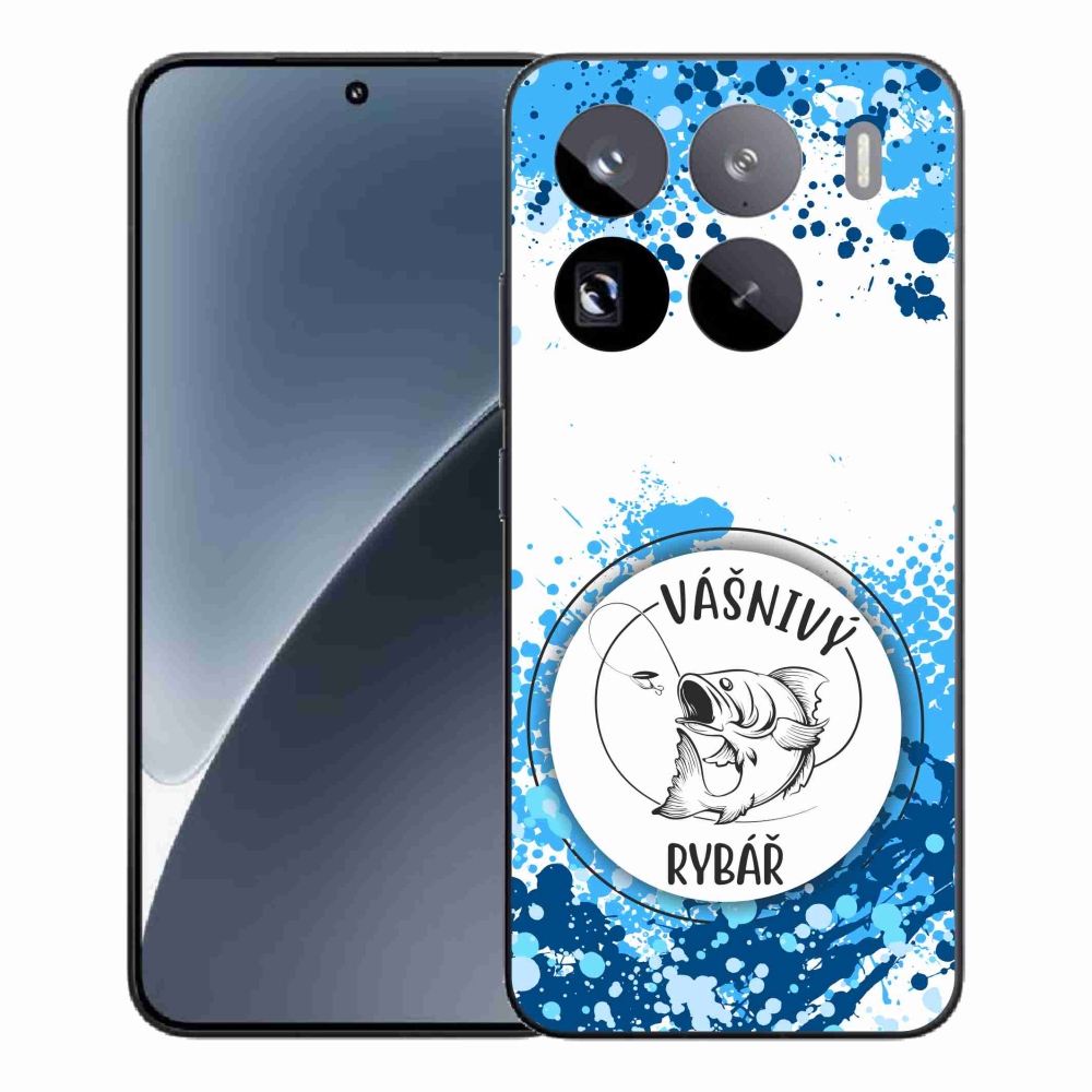 Gél borító mmCase a Xiaomi 15 Pro számára - szenvedélyes halász fehér háttérrel