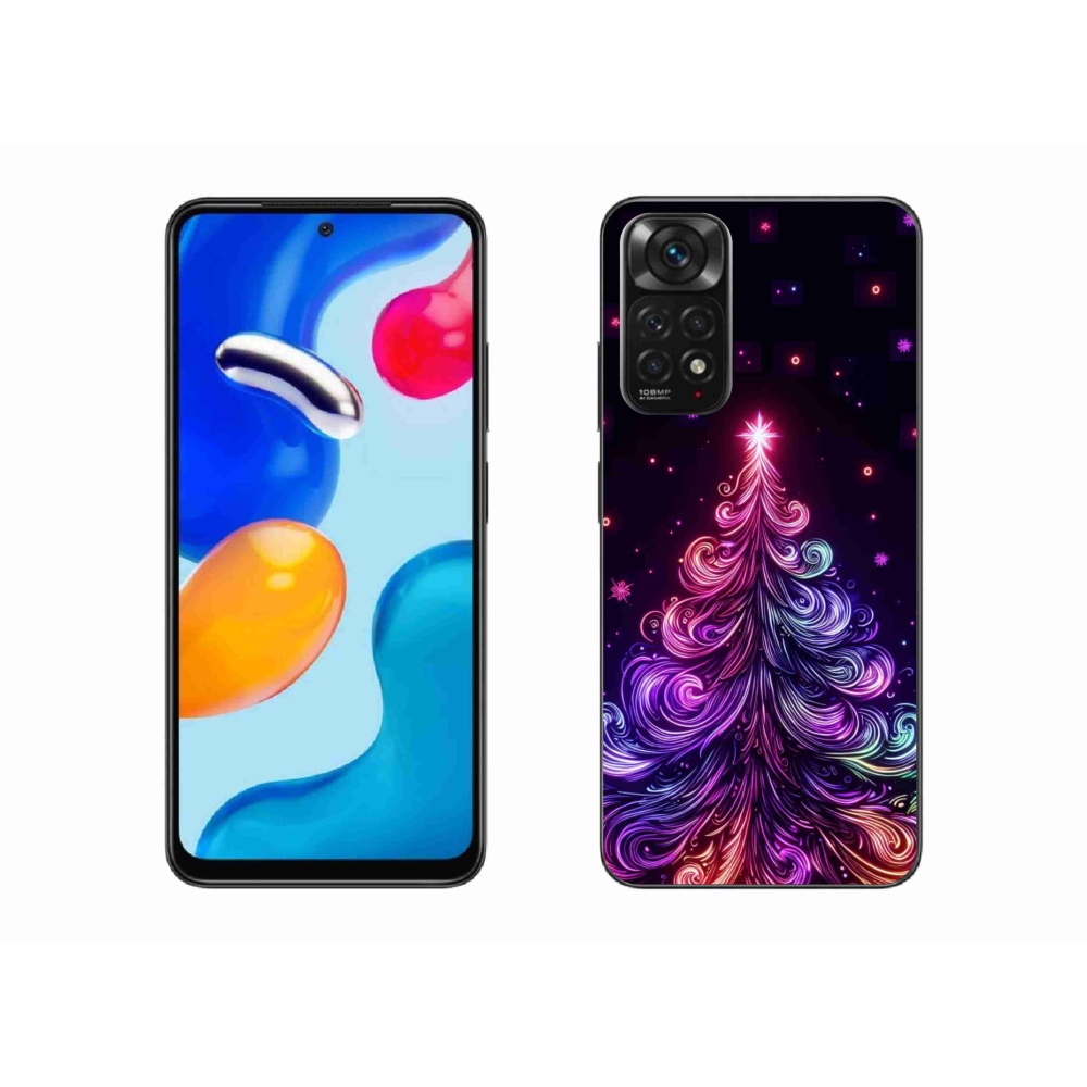 Gél borítás mmCase a Xiaomi Redmi Note 11 4G-hez - neon karácsonyfa 1