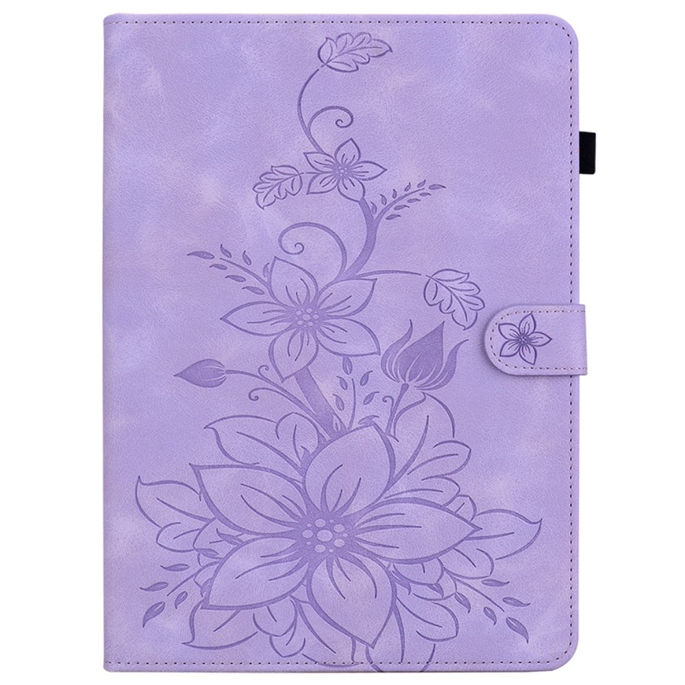 Virágok záró tok Lenovo Tab K11 Plushoz - lila
