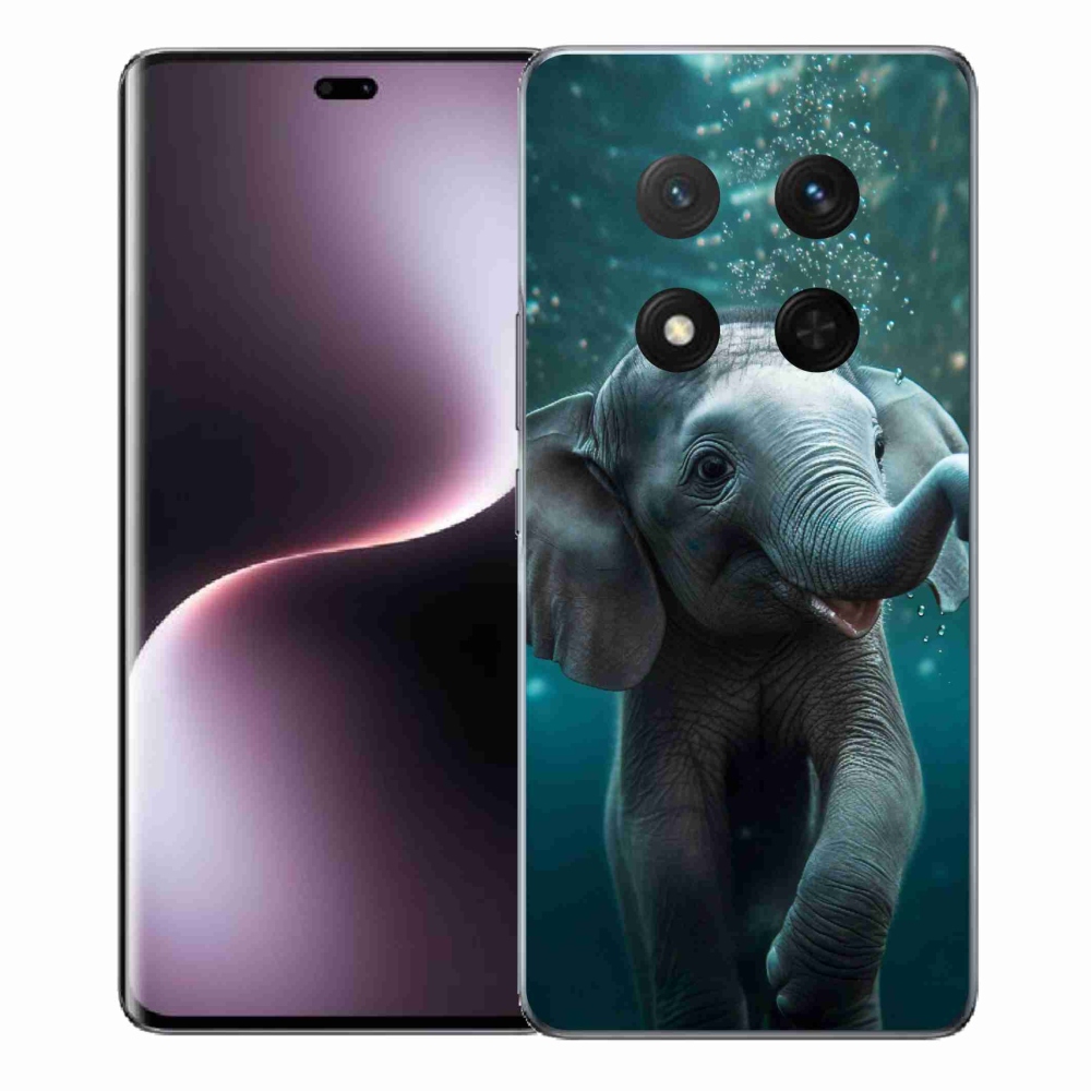 Zselés borítás mmCase a Honor Magic 7 Lite 5G számára - elefánt a víz alatt