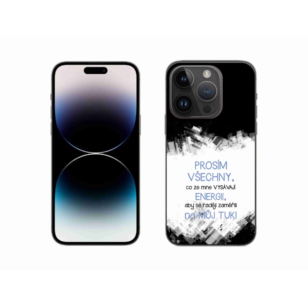 Gél borítás mmCase iPhone 14 Pro 6.1 - vicces szöveg 1 kék