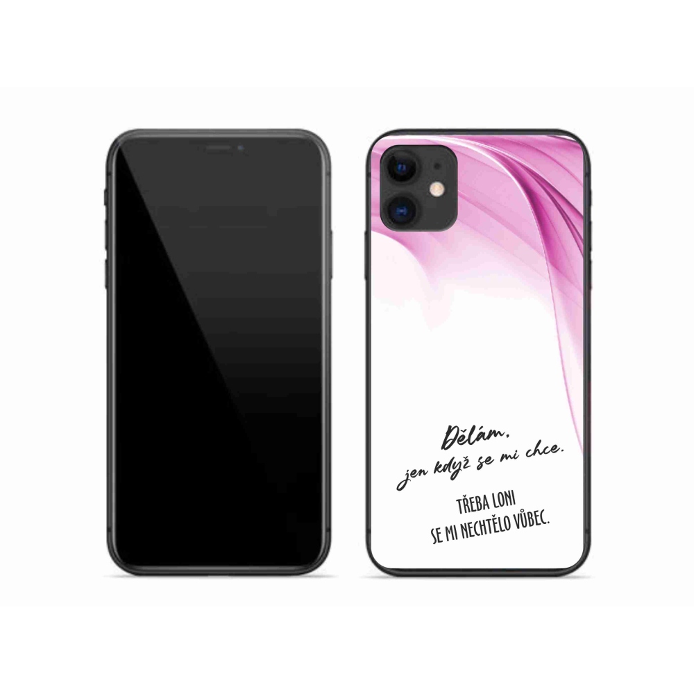 Gél borító mmCase iPhone 11 készülékhez - vicces szöveg 12 fehér háttér