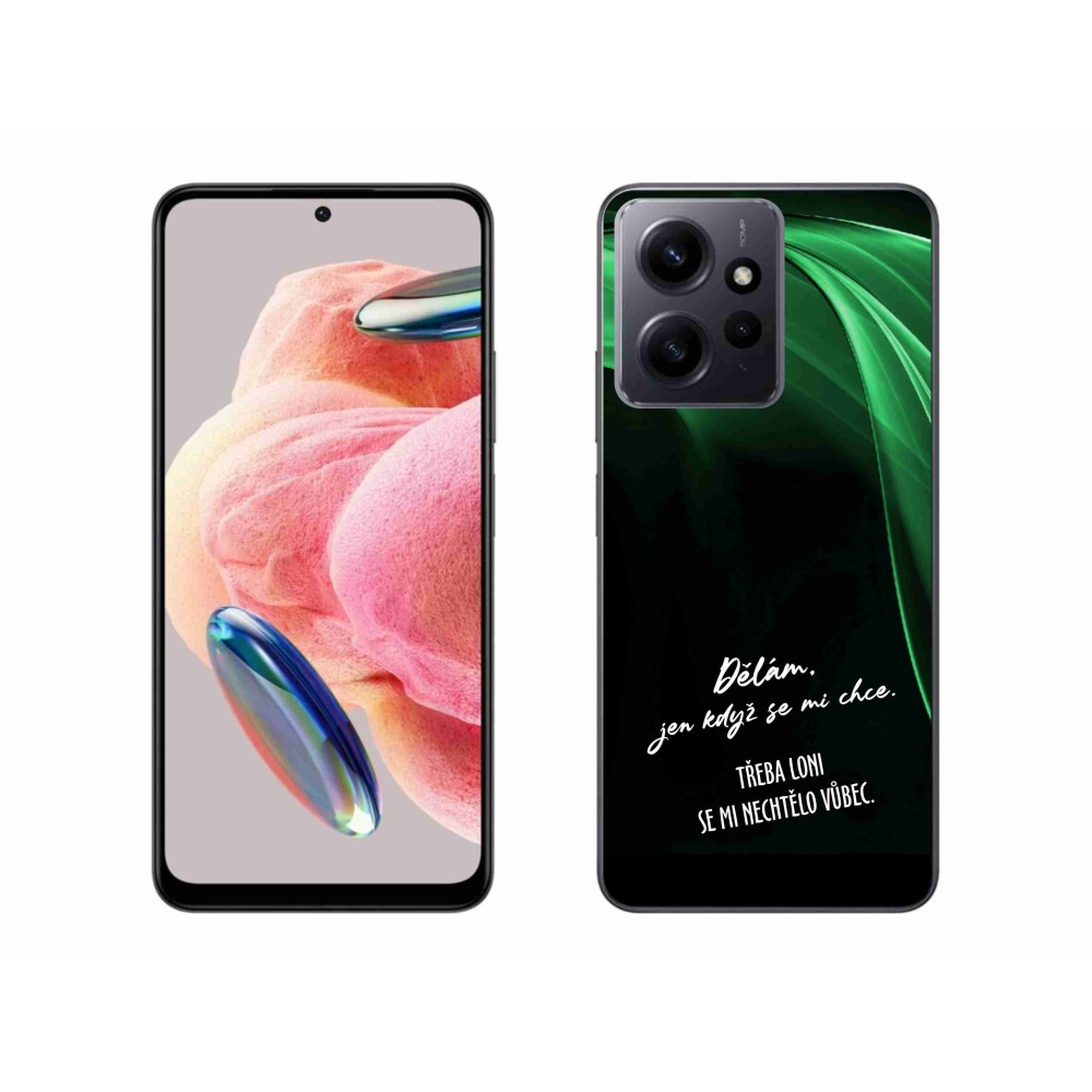 Gél borító mmCase a Xiaomi Redmi Note 12 4G-hez - vicces szöveg 12 fekete háttérrel