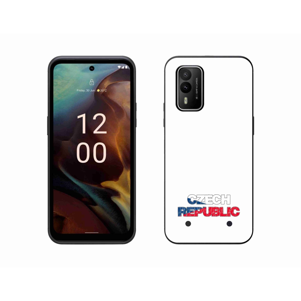 Zselés borító mmCase a Nokia XR21 készülékhez - Csehország fehér háttér